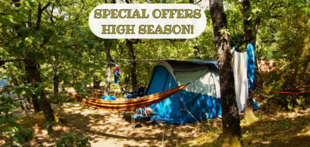 Special offers for camping in high season in nature.